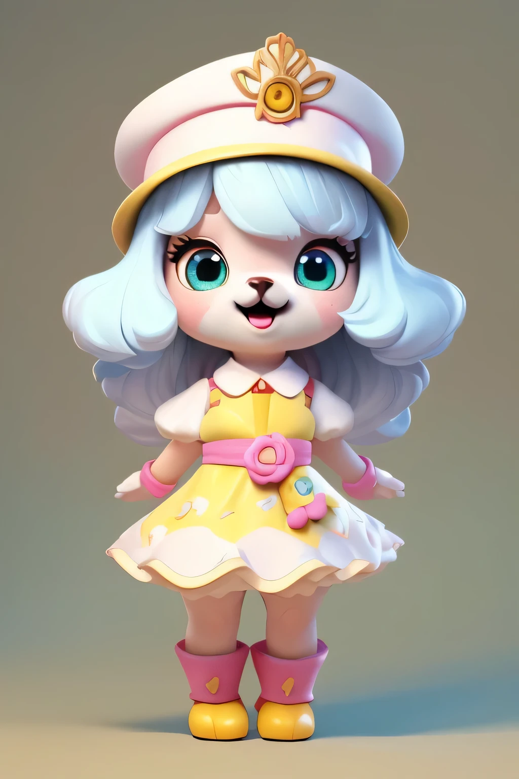 Breed only 3DCHARACTER Maltese Dog,  with very long fur and albino fur color, playing with her Toys in a beautiful cute room,  Dog with an expression of happiness when he sees his owner, Dog with open mouth, breed dog ,  German dwarf spitz, Lulu of Pomerania, Maltese ,Yorkshire Terrier, beautiful Maltese posing for a photo wearing cute clothes,   fofo usando ful dressed fofo de princesa, luxurious hat, ties, bandanas, ful dressed, cute colors, children&#39;dog clothing colors. low angle view, eye level shot (crotch),Just huge morbid thighs, fat, extremely thick;,work rhyme, best qualityer, (from front view), (worm view&#39;eyeballs), worm&#39;s eye perspective, low angle. ,(whole body:1.2),simple background, work of art,best qualityer,(fundo gradiente vermelho:1.1) 