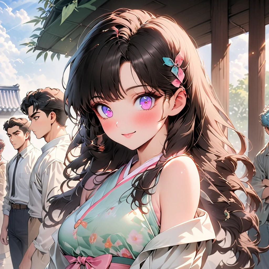 Best quality overall physical looks Very high quality Anime look with 80s style vaporwave feel to it but set in 1950s Korea with both males and very feminine females very highly detailed more accurate authentic korean cultural looks appearance looking authentic accurate lifelike dignified very good looking beautiful and very cute looking very attractive handsome beautiful very korean young men and women together in a very1950s Seoul Neighborhood and period look and feel and style with 1950s in koreafashions with a very DIVERSE VARIETY and variations versions of physical looks types and appearances of Korea/ koreans males that are handsome tall quite muscular strong best quality for fingers with thumb very clearly sharply detailed and defined cute lovely feminine beautiful women Young very attractive and beautiful looking youths males and females best quality ratio both together in group settings Young very attractive very incredibly handsome a little vaporwave and beautiful looking youths male and females in kinda smaller groups of 5 to 9 settings with a DIVERSE VARIETY and whole ranges of different variations version of physical looks and types and appearances of Korean types and appearances with shades and ranges of natural kinda dark chestnut and dark brown hair shades included in a realistic real like way a 1950 korea look in background all sharper clearer detailed defines all images more detailed very ullzang kawaii vibes feel a very 1950s style street in Seoul with a variety of scenes of 1950s Korea life a beautiful real way also have kinda angled clearer sculptured sculpted moulded looks and types handsome and beautiful real like authentic realisticHD High res ,ore detailed chiseled sculptured moulded looks feature of koreans in the 50s CFG Scale 7 Steps 30 Masterpiece, Best Quality, Official Art, 8k Wallpaper, Very Detailed, Illustration, 1 Girl, Sky Blue Hair, Long Hair, Detailed Eyes, Forrest Gump, Bare Shoulders, Hanbok Lake, Pure, Soft Smile, bamboo, tea