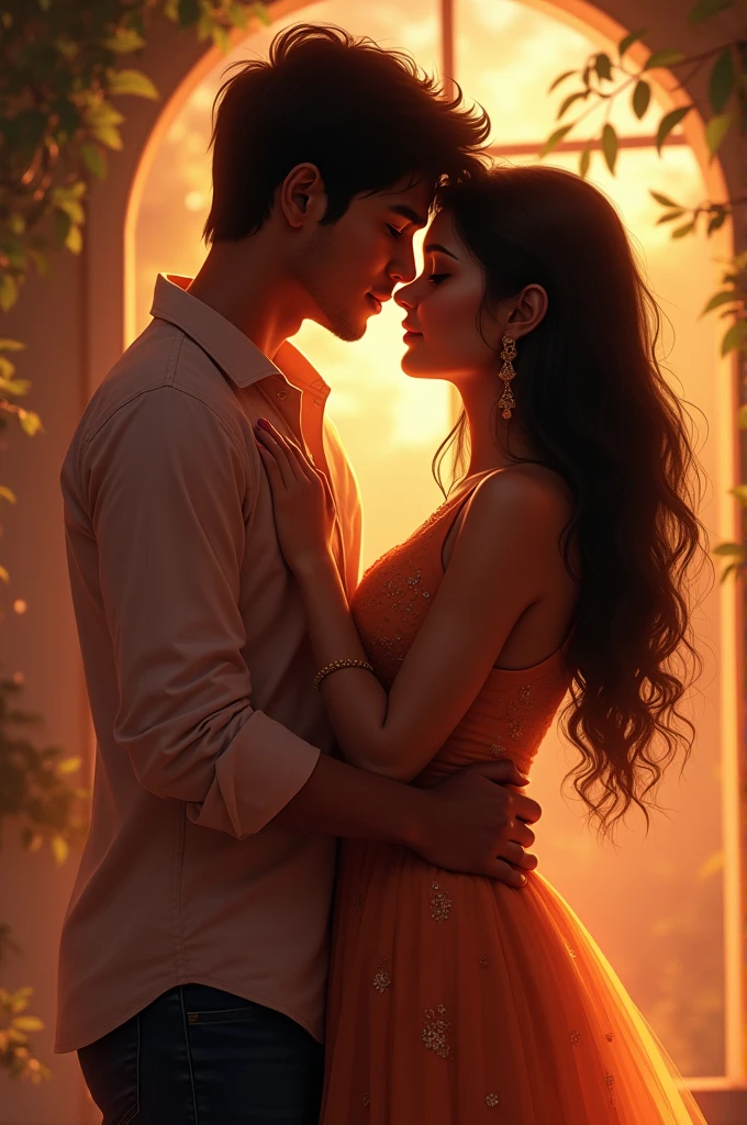 A romantic couple hug tightly name "diksha""atul"