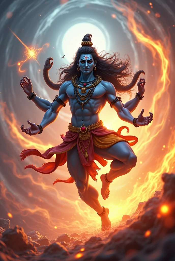 Lord Shiva walking tandav animation