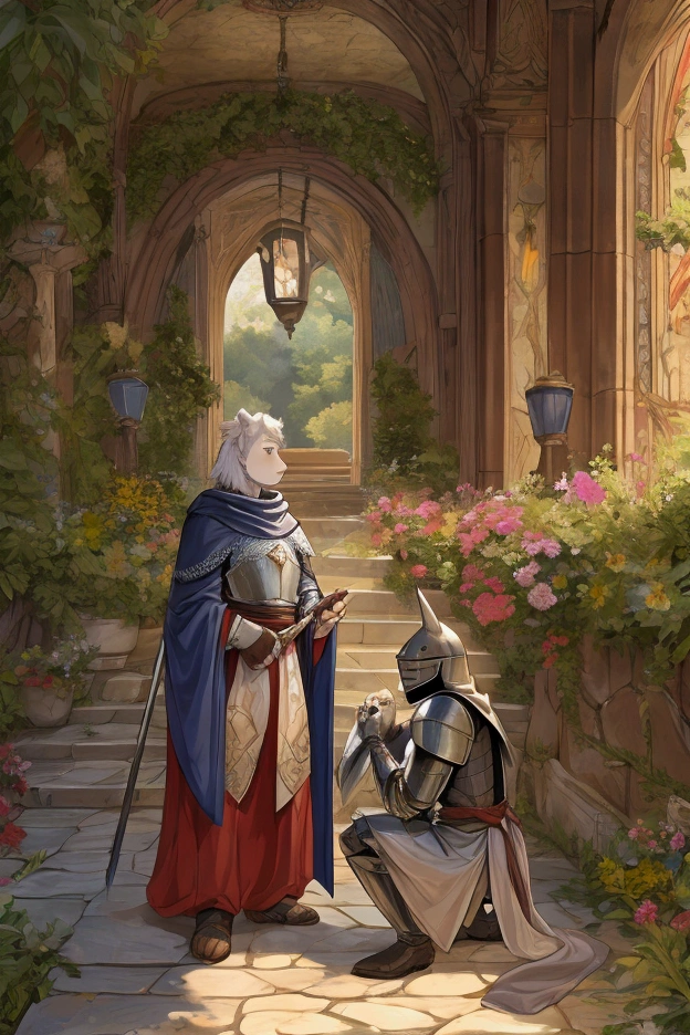 The knight pees a lot.
