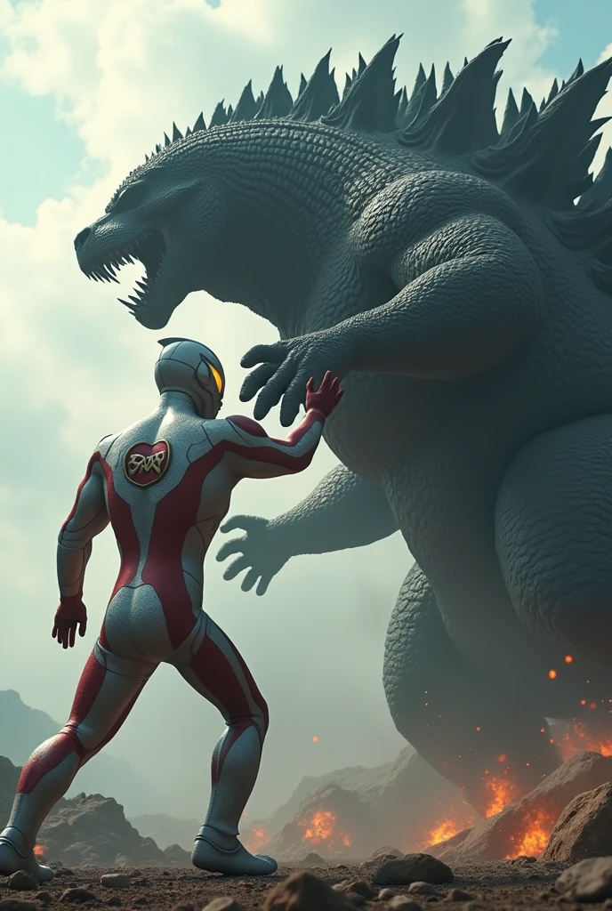 ultraman, ongbak, godzilla, superhero, giant monster, action scene, detailed highly detailed face, muscular body, dynamic pose, powerful energy beam attack, dramatic lighting, cinematic composition, epic scale, cinematic scenery, photorealistic, 8k, hyper detailed, vivid colors, dramatic shadows, volumetric lightinga giant ultraman,choking a massive godzilla monster,highly detailed,epic battle scene,cinematic lighting,dramatic Tilt shift photography ultraman riding godzilla,godzilla mouth ripped open,brutal fight scene,cinematic lighting,highly detailed,realistic,photorealistic,extremely detailed,4k,8k,high resolution,best quality,masterpiece,ultra detailed,sharp focus,intense colors,dramatic shadows,dynamic composition,hyper realistic,cinematic angles,action poses,cinematic atmosphere,intricate textures,vibrant colors,extremely detailed,4k,8k,photorealistic,studio lighting,physically-based rendering,hyper-detailed