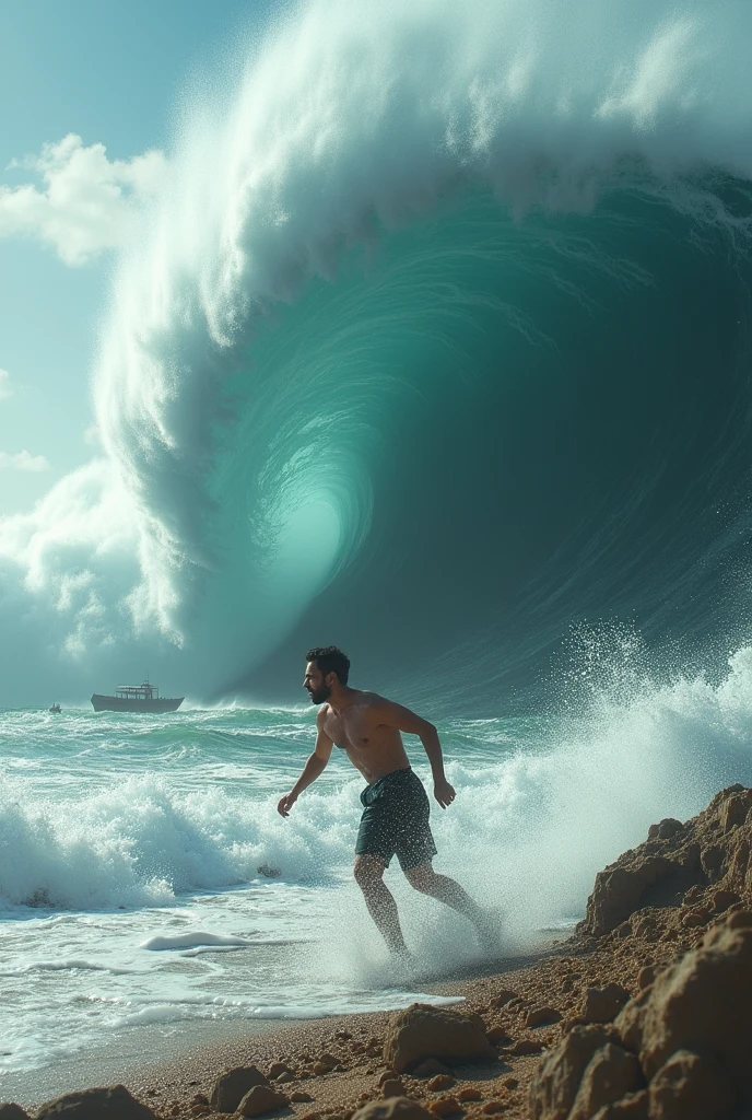 maling lari karena tsunami