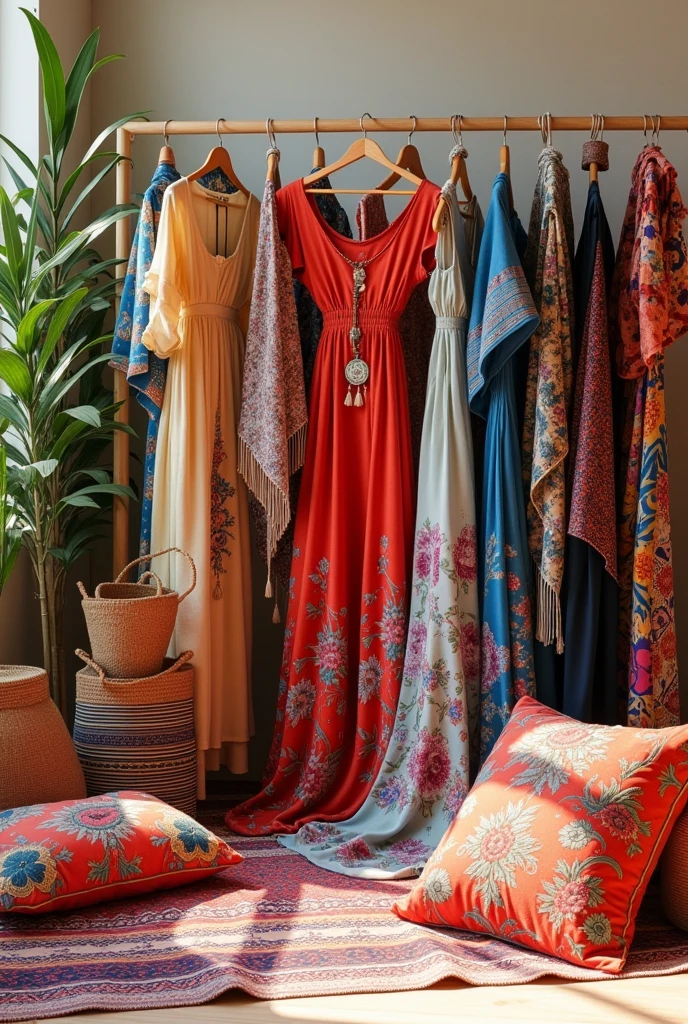 Make a picture with bohemian clothes: no model