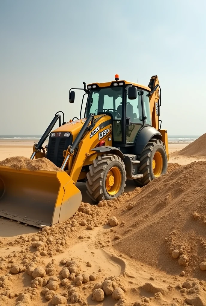 Photo of sand filling by JCB machine in Haiva