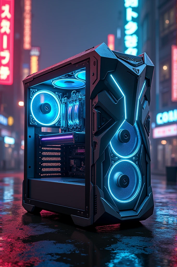 Unusual cyberpunk-style PC case