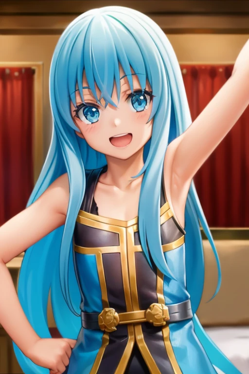 ((Highest quality)), ((masterpiece)), (be familiar with), Perfect Face, indoor, Bedroom, Watching the audience,
One woman, Rimuru=Tempest,
Open Mouth, Ecstatic expression, blush, smile,
Small breasts, Flat Chest, , , , Girl,
Long Hair, Long Hair,