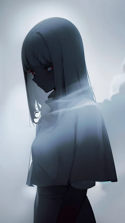(Mysterious fog), Woman's shadow, pale light