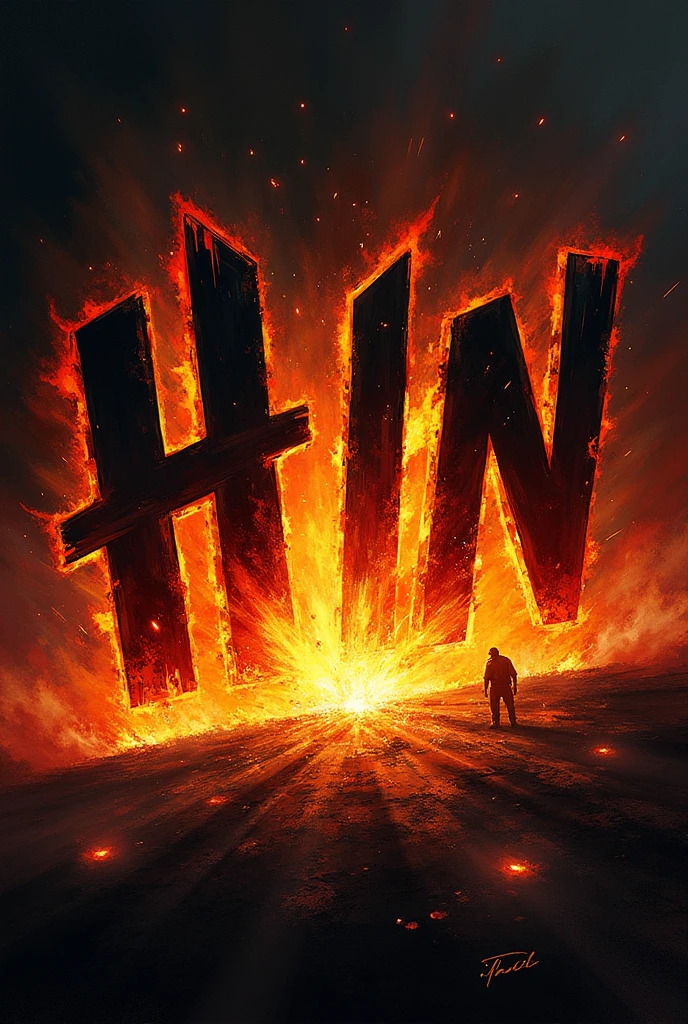A FEW LETTERS OF (vs) with fire