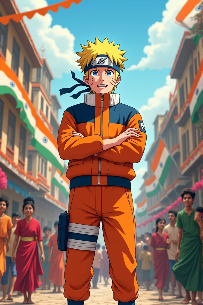 Independence day celebration Naruto live in india Naruto like a human anime