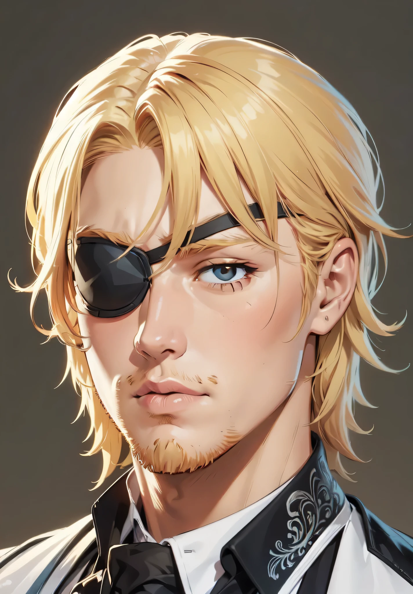 score_9, score_8_up, score_7_up light colors, watercolors, warm rays of light, ( lineart:1.4), thick outlines, (thick outlines:1.4), clean line art, sketch, manga, graphic novel, warm red sunlight, long blond hair, eye patch