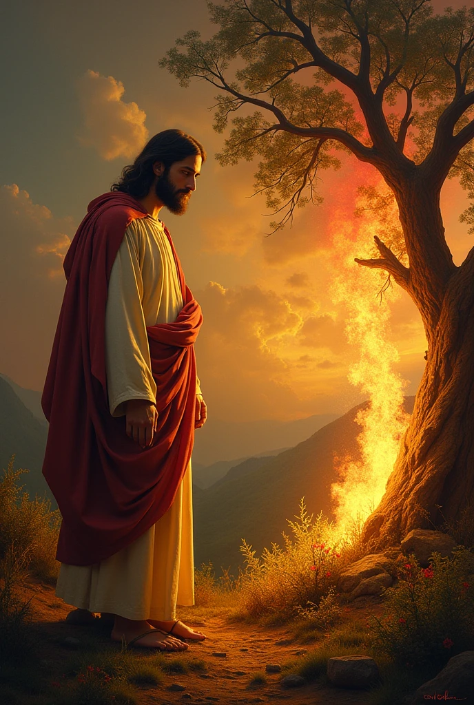 Jesus on the burning fig tree