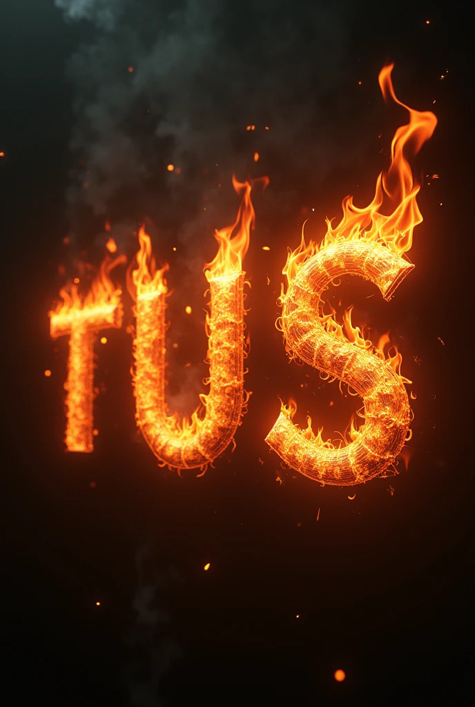 LETTERS THAT SAY VERUS ABBREVIATED WITH FIRE a little bit separated