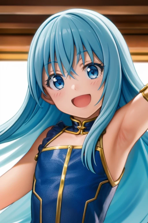 ((Highest quality)), ((masterpiece)), (be familiar with), Perfect Face, indoor, Bedroom, Watching the audience,
One woman, Rimuru=Tempest,
Open Mouth, Ecstatic expression, blush, smile,
Small breasts, Flat Chest, , , child, Girl,
Long Hair, Long Hair,