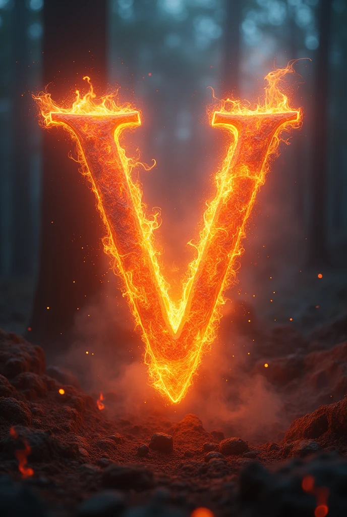 Some letters that have the letter V, With fire