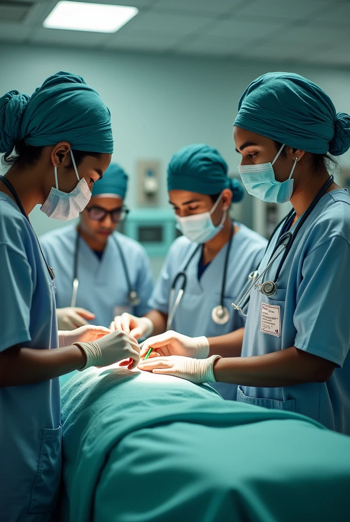 Actaking indiand doctors and nurses 