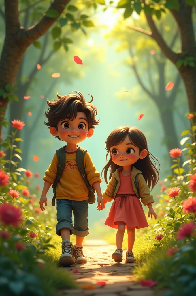 Leo discovers a hidden garden in the neighborhood and invites Bella to explore it with him.