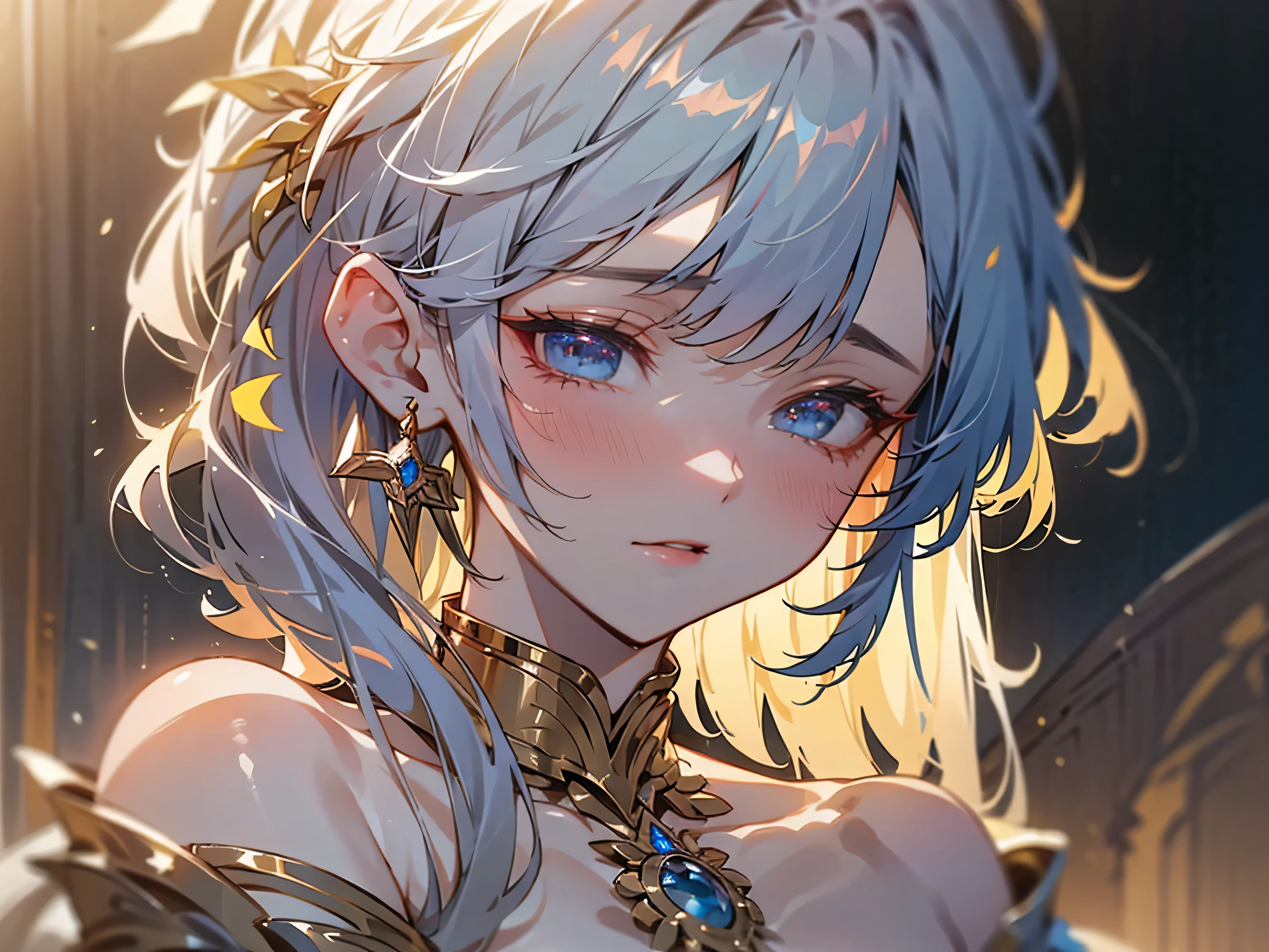 a beautiful detailed girl, woman with stunning eyes, elegant facial features, long eyelashes, intricate skin details, elegant hairstyle, natural lighting, photorealistic, high resolution, best quality, masterpiece, ulzzang-6500-v1.1, ((photo_light))