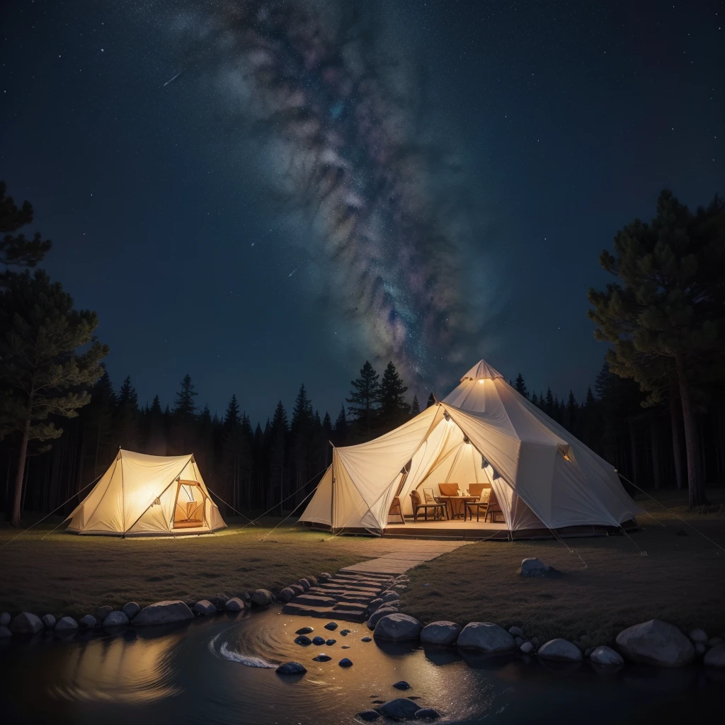 Symbol Crystal 3D Stereoscopic Glamping Logo