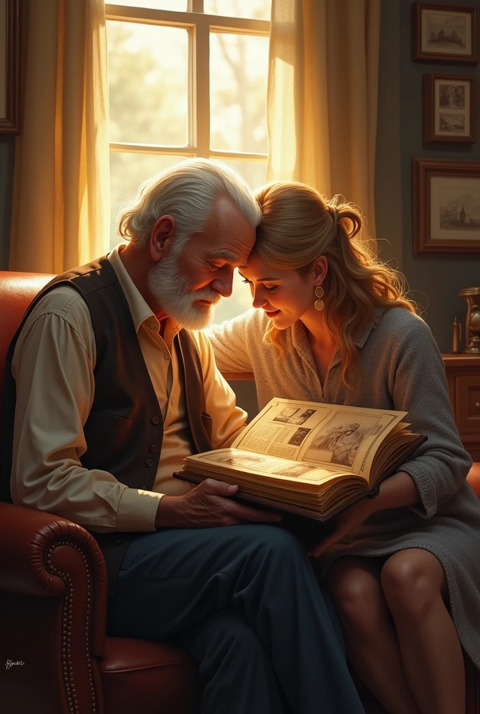 Leo finds an old photo album and shares stories of his past adventures with Bella.