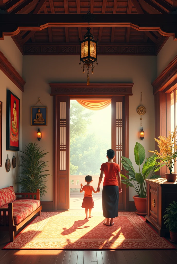 Inside a Thai house