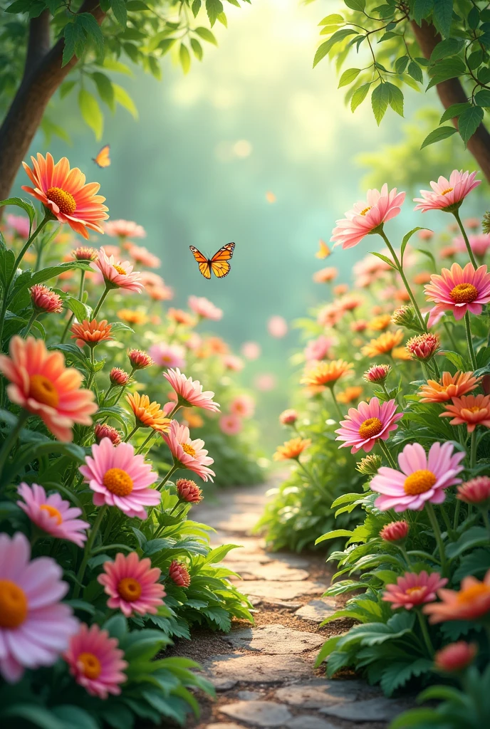 Flower garden that gives a refreshing mood