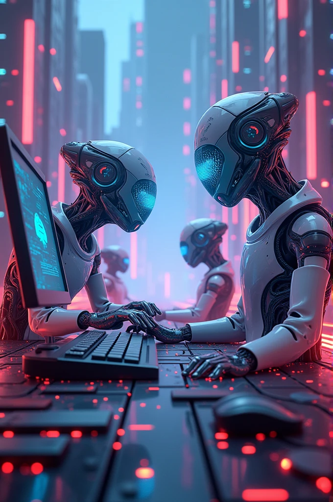 Animated futuristic computers 