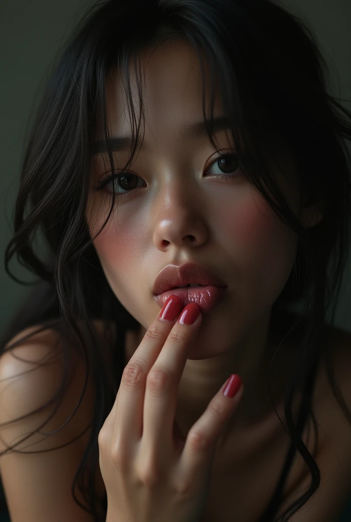 (photorealism:1.2), girl sucking black dick