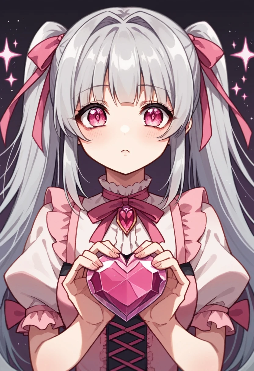 sweet ****ta fashion,kawaii,cute,very cute,pink,ribbon,devil,Gray Hair,Jewel-like eyes,Pink Eyes,girl,danger,cruel,heart,Twin tails,Silky Hair,devilっ娘,Mean,最高のdevil娘,Hair that sparkles,Pink clothes,pink ornament,Anatomically correct,Soft skin,ピンクのdevilの角,Silky Hair,