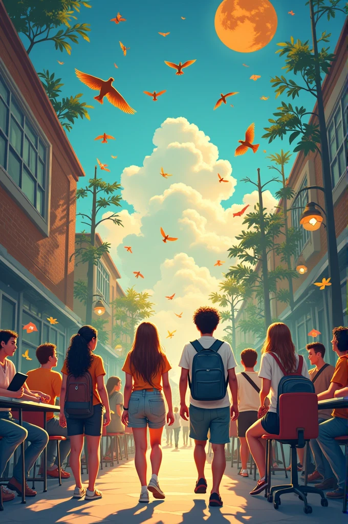 High school poster about having a holistic view of life and how experiences give meaning to life