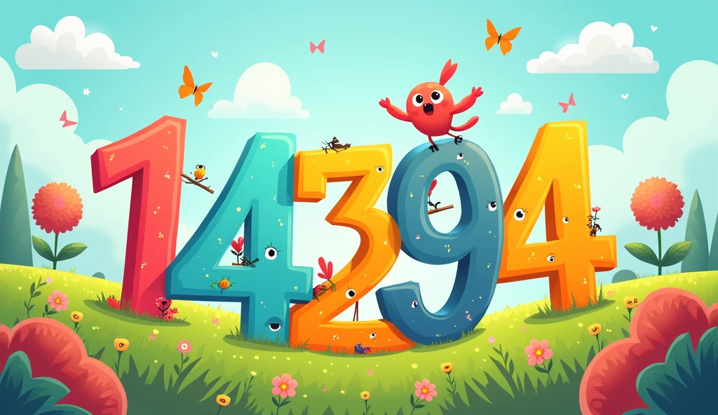 3.Colorful Graphics and Animation
Prompt: “Create a bright and colorful animated graphic showing numbers 1 2 3 4 5 6 7 8 9 10 with playful animations. Include visual cues and interactive elements like clickable numbers or animated objects being counted. The design should be cheerful and engaging for young viewers.”