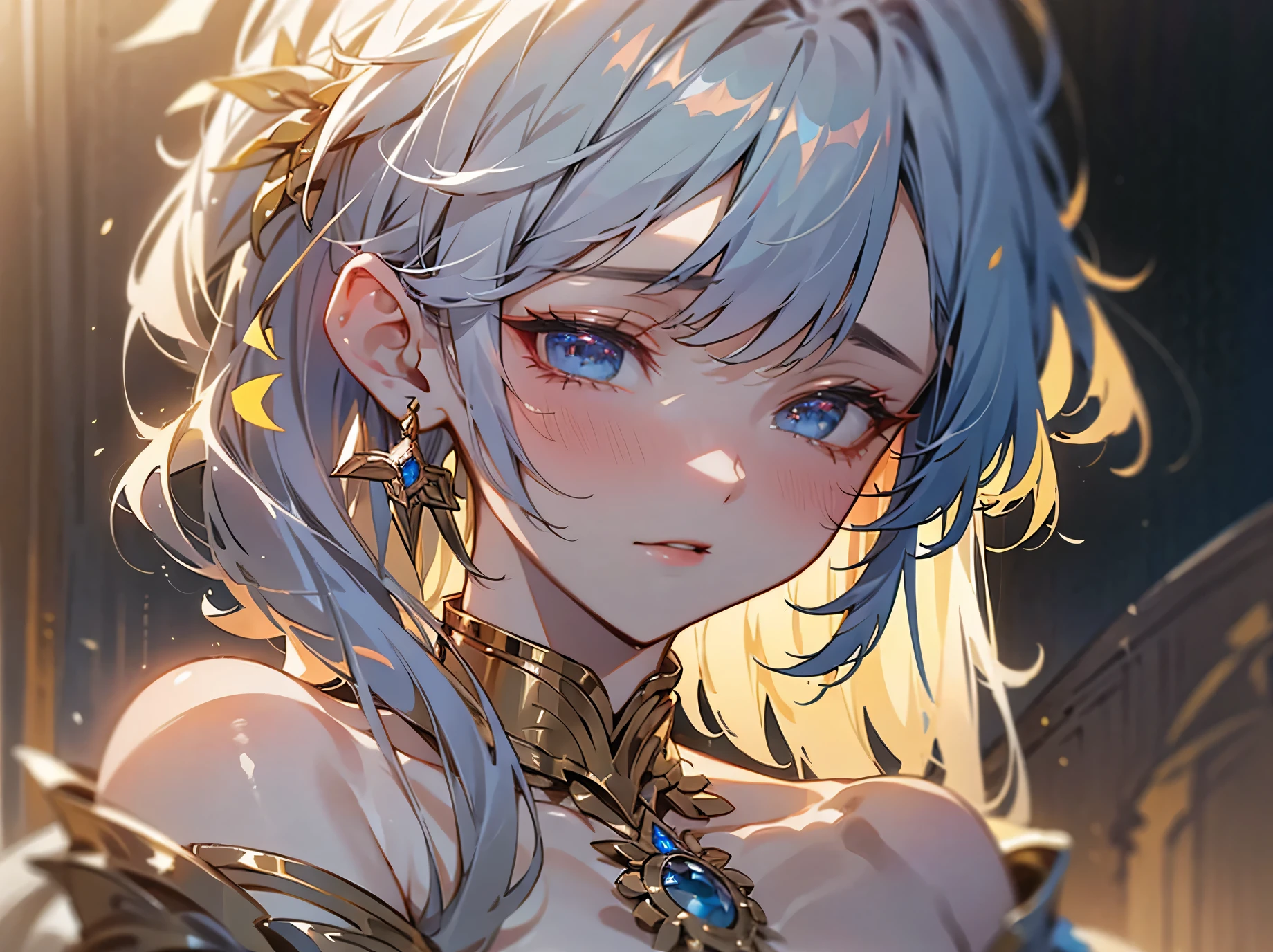 a beautiful detailed girl, woman with stunning eyes, elegant facial features, long eyelashes, intricate skin details, elegant hairstyle, natural lighting, photorealistic, high resolution, best quality, masterpiece, ulzzang-6500-v1.1, ((photo_light))