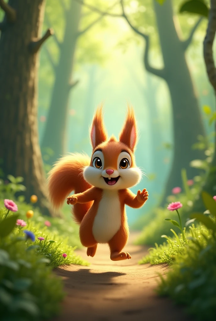 Once upon a time, in a lush and vibrant forest, there was a small, cheerful squirrel named Nutty. Nutty was known for his boundless energy and enthusiasm.