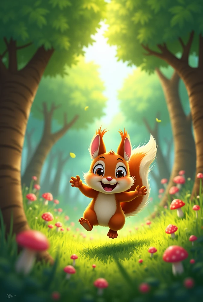 Once upon a time, in a lush and vibrant forest, there was a small, cheerful squirrel named Nutty. Nutty was known for his boundless energy and enthusiasm.