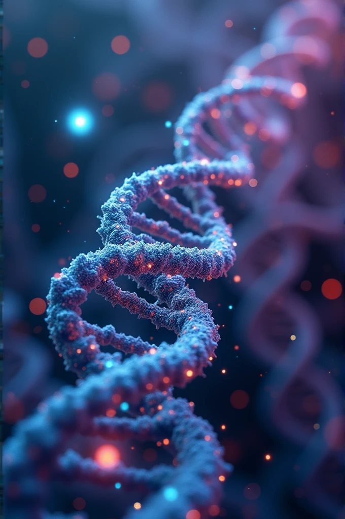 Generate a background with biological components like DNAs and everything 