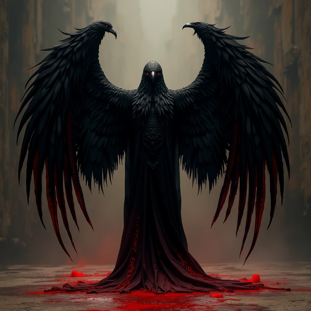 power. They were long enough that the tips nearly brushed the floor, and black—so black it defied nature, as if the light seeped into his skin and died there. But even more striking were the streaks of red. Crimson ran down his wings like rivulets of water, collecting at the edges and at each pointed tip. When Vincent’s wings were spread, they looked as if they were outlined in blood, vivid enough to cut through even the most unforgiving darkness.The black was unusual, but not unheard of.