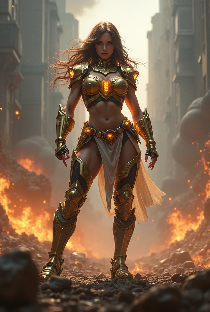 gladiator fighter,Aries Gold Saints,Knights of the Zodiac,war effect,REAL - style image of a body builder woman in a field, cyberpunk art inspired by Leng Mei, cgsociety contest winner, fantasy art, beautiful Mistresses body builder fighter girl, knight girl, as a mystical valkyrie, battle Knights of the Zodiac, Saints in sexy gold bondage, mechanized valkyrie girl, unreal engine 4k wallpaper, wraith from apex legends,