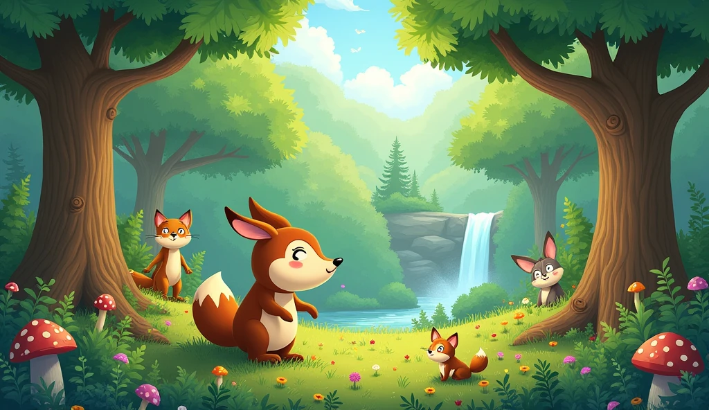 The forest was a happy place, and everyone lived in harmony, thanks to Nutty’s generous spirit.