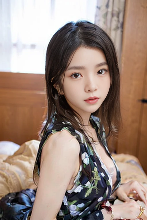(Lie on your back in bed:1.5)(Ecstasy:1.5) ,masterpiece、Highest quality、High resolution、wallpaper、Realistic、Bright lighting、Professional Lighting、Face Light、Smooth lighting、Japanese women、Beautiful woman、Modeled、gravure、sexy、so beautiful、Beautiful Skin、Beautiful and exquisite、Detailed face、the body is slim、Small breasts、Cleavage 、Beautiful Eyes、Japanese Kimono、Japanese Yukata、(The look of temptation:1.5)、(White liquid on the lips:1.5)、The outfit is white.、A small bra is visible,Looking into the camera、Beautiful thighs、Beautiful ass、The whole body is visible、Black Hair、