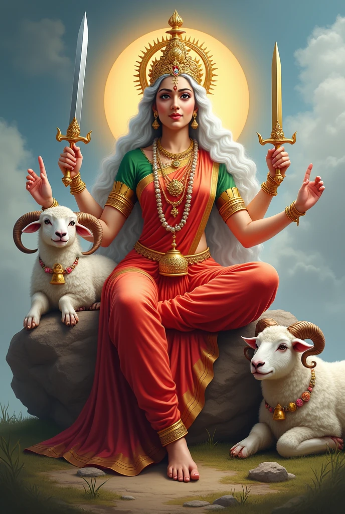 શ્રી ગેલ માતાજી એક પથ્થર પર બેઠેલા હોય છે અને સફેદ રંગ નો સિંગડા વાળા ઘેટો તેની બાજુમાં બેઠો હોય છે  અને શ્રી ગેલ માતાજી હાથ માં તલવાર,ત્રીશુલ, ચક્ર, અને આશીર્વાદ આપતા હોય છે માતાજી એ લાલ રંગ ની સાડી પહેરી હોય છે અને તેમનું બ્લાઉઝ લીલા રંગનું હોય છે અને તેનાં ગળામાં ફુલો નો હાર હોય છે  અને શ્રી ગેલ માતાજી નાં માથા પર સોનાનો મુગટ હોય છે અને પગ માં સોનાના પાયલ પહેર્યા હોય છે અને શ્રી ગેલ માતાજી ઘેટાં ને દોરી થી પડ્યો હોય છે અને ઘેટાં નાં ગળે સોનાની ઘંટડી પહેરી હોય છે