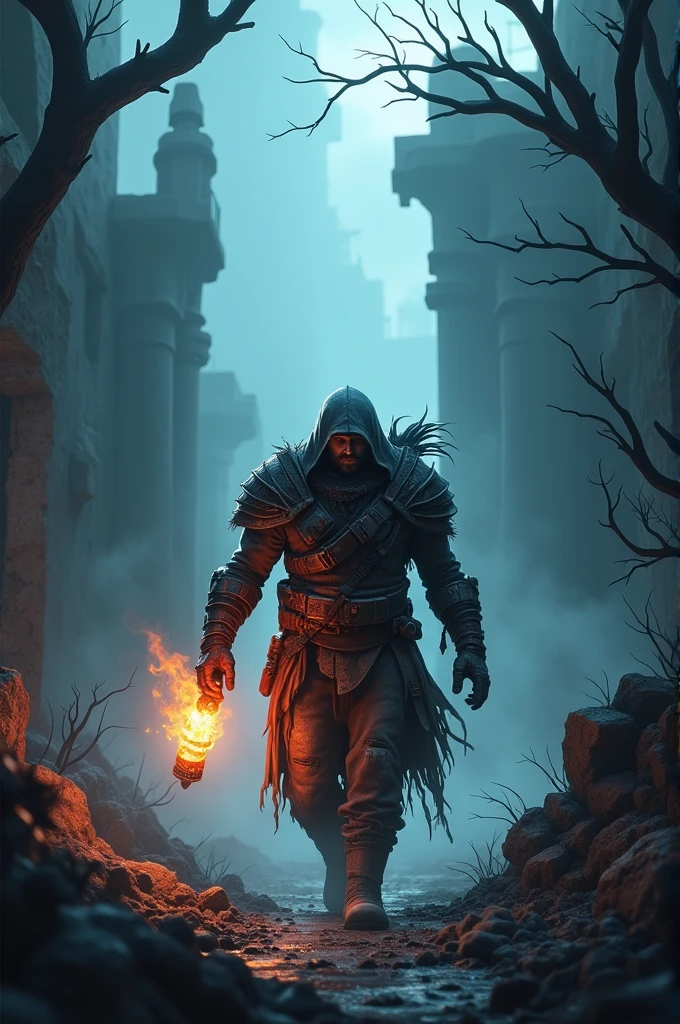 Can you make a drawing that resembles Icestream's hard work like surviving in the dark zone in the game called Arena Breakout, but try and make it too realistic.