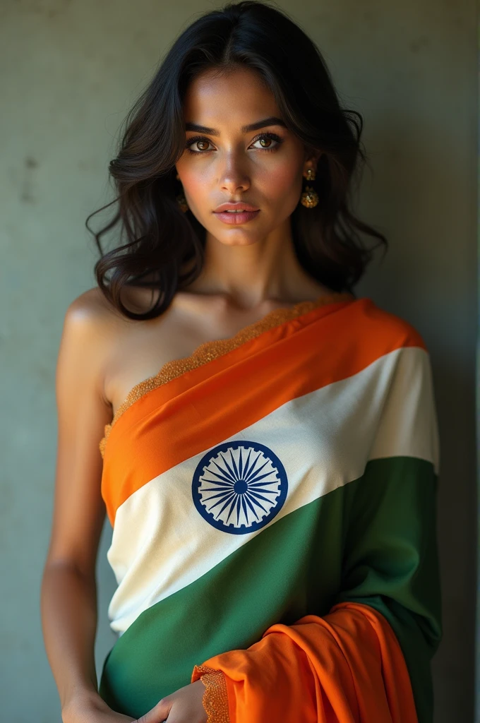 Rape girl with indian flag