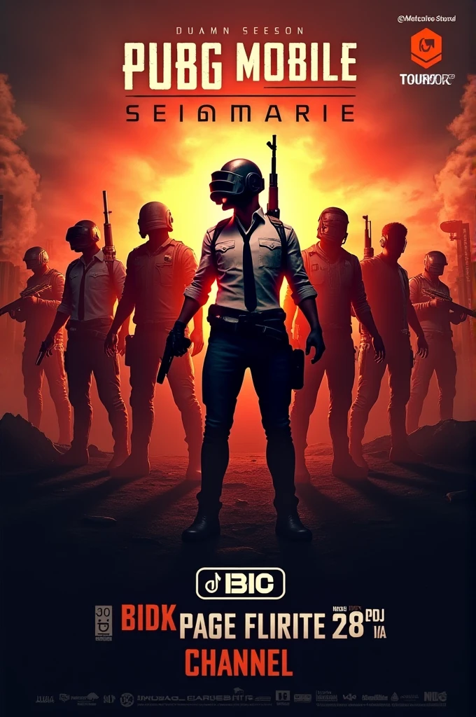 Create a poster for a pubg mobile tournament channel that reaches 5,000 members 