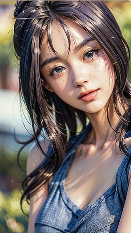 (In 8K、RAW shooting、Highest quality、Masseter region:1.2)、Very detailedな、Ultra-high resolution、(Realistic、Realistic photos:1.37)、Portraiture、High-resolution RAW color photos、Professional photography、hVery detailed and beautiful、Very detailed、8k wallpaper、Very detailedな、Large file size、Official Art、HVery detailed CG Unity 8K wallpapers、hVery detailed beautiful girl、Very detailed顔、Very detailed目、Very detailed皮膚、Very detailed指、hVery detailed nose、Very detailed詳細な口、Perfect Anatomy、Detailed Background、Detailed clothing、1 person、(20:1.2)、20th Generation、cute、Realistic body、((masterpiece, Highest quality, Highest quality, Official Art, beautifully、beautiful:1.2)),((masterpiece)),((Vibrant colors)),((Ayako Katagiri)),((Mischievous smile)),((smile)),((looks fun)),(((Tank top)))