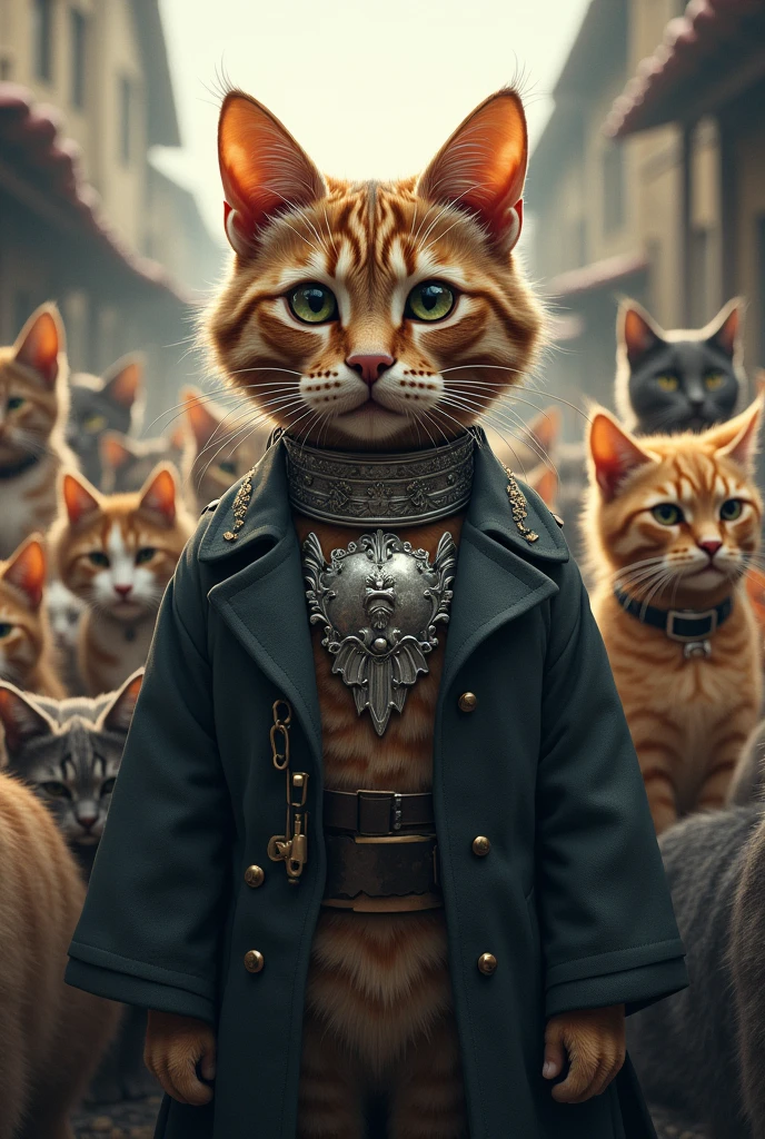 In a small, peaceful village, a peculiar army was quietly growing in numbers—a feline force led by the wise and fearless General Whiskers. General Whiskers, a sleek tabby with a silver collar, had spent years rallying stray and domestic cats from all corners of the town.