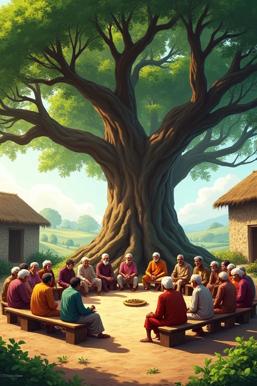 Village Panchayat under the tree