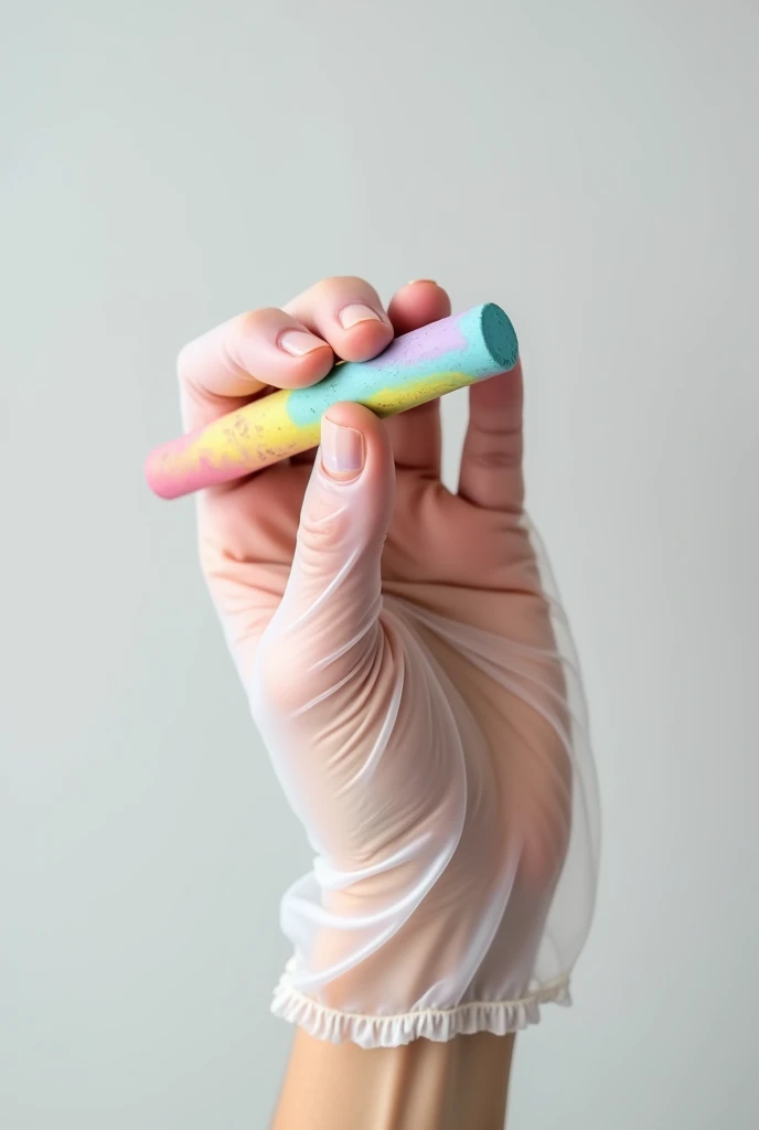 symbol of using protection for using colored chalks