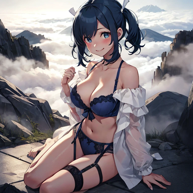 souryuu_kantaicollection,
blue_hair, twintails, ribbon, blue_eyes, hair_ribbon, breasts, blush, large_breasts, short_hair
,(masterpiece:1.4),(best quality:1.4), (amazing), (great illustration:1.4), (ultra-detailed:1.4), (art CG, 8K),1girl solo,(full body:1.4),KonishiCSA,
Off-the-shoulder sheer nightie with matching garter belt,
blush,smile,onsen,(Mysterious Fog:1.6),