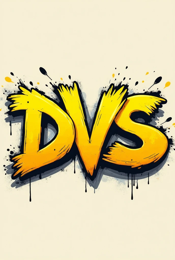 a profile picture of the letters DVS squished together in a graffiti in the color yellow