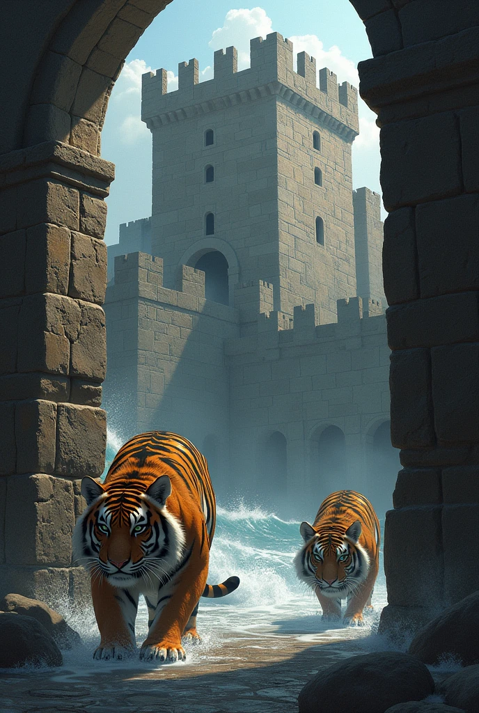 Fort Boyard with Tigers